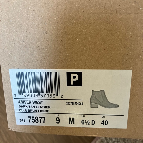 Clarks Dark Tan Leather Ankle Boot, Women's, Size 9 - Picture 10 of 10